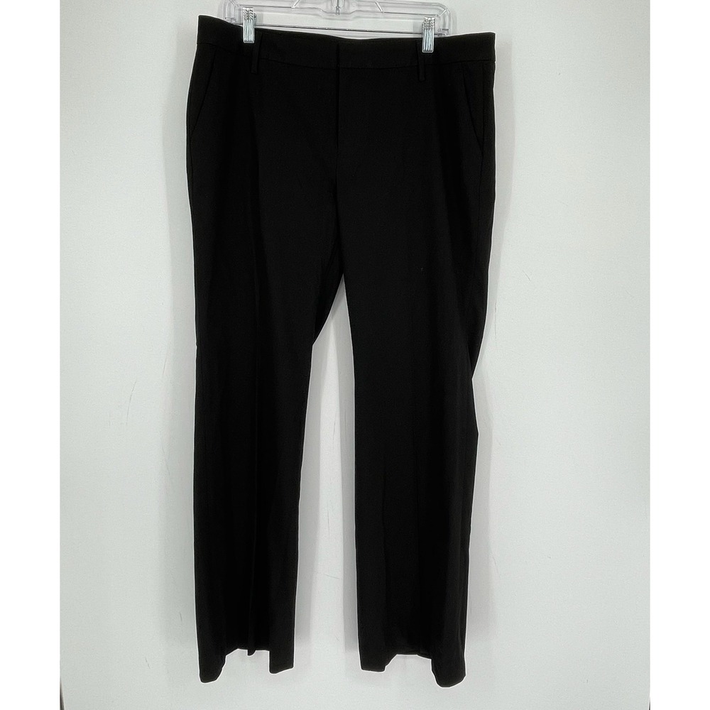 GAP Stretch Women's Regular Black Dress Pants Straight Leg Work Trousers Size 14